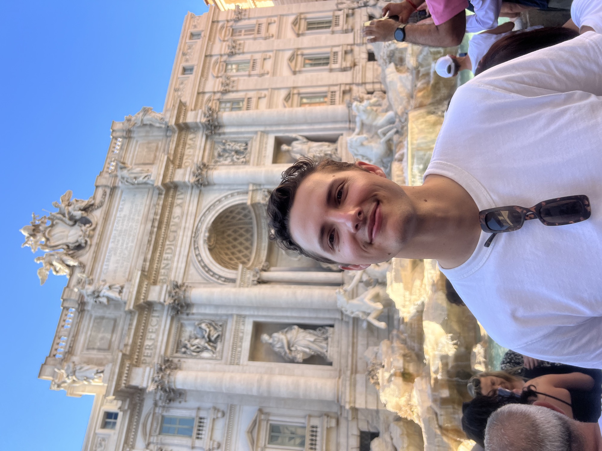Billy at the Trevi Fountain in Rome